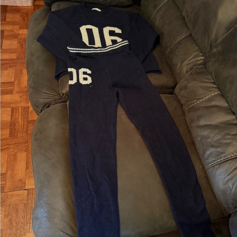 Black Sweatpants with White Accents